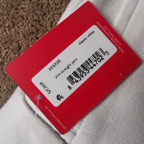 Women's SPANX On-the-Go Ankle Slim Straight Pant | Color: White | Sz: S - Picture 10 of 15